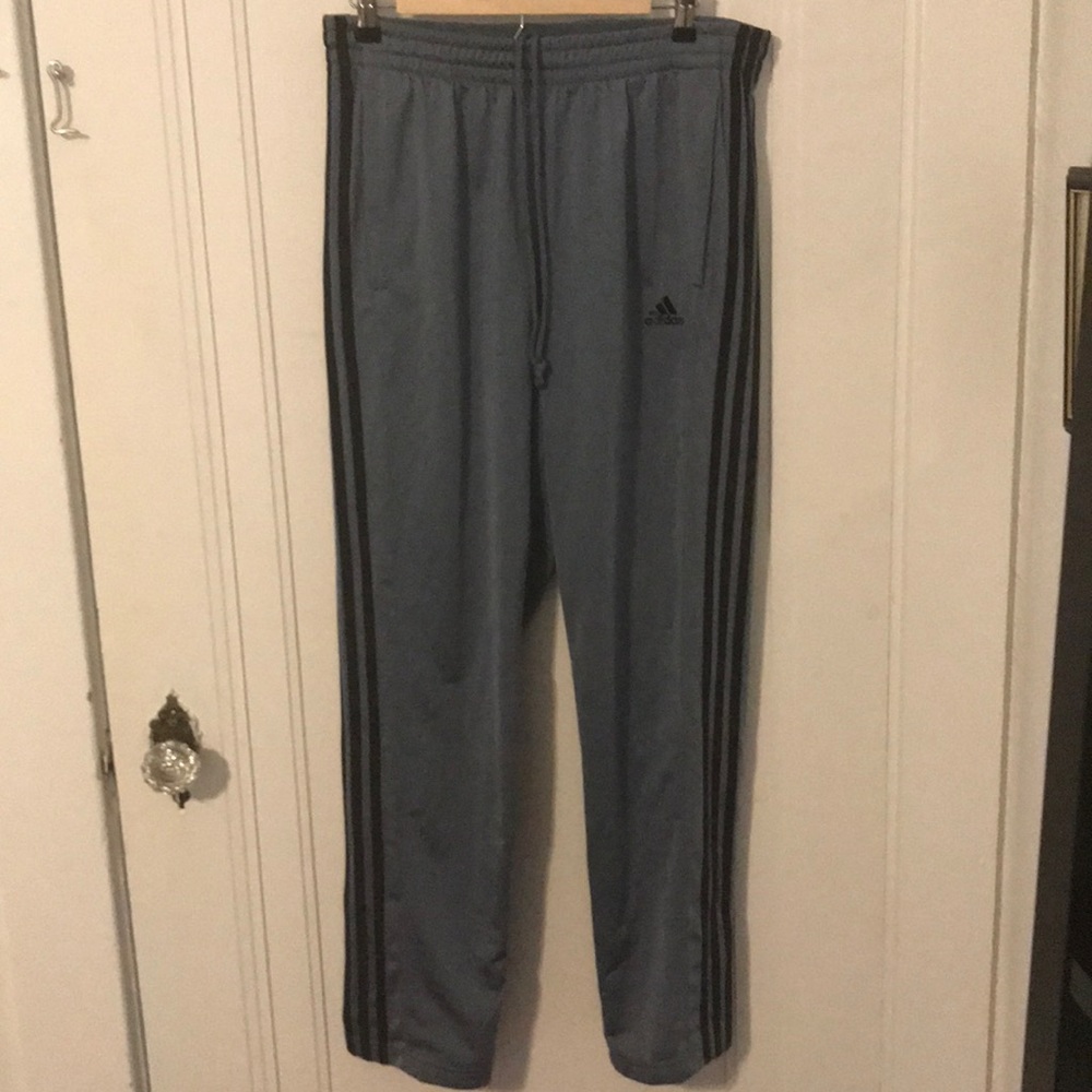 Men’s Adidas Track Pants Gray and Black